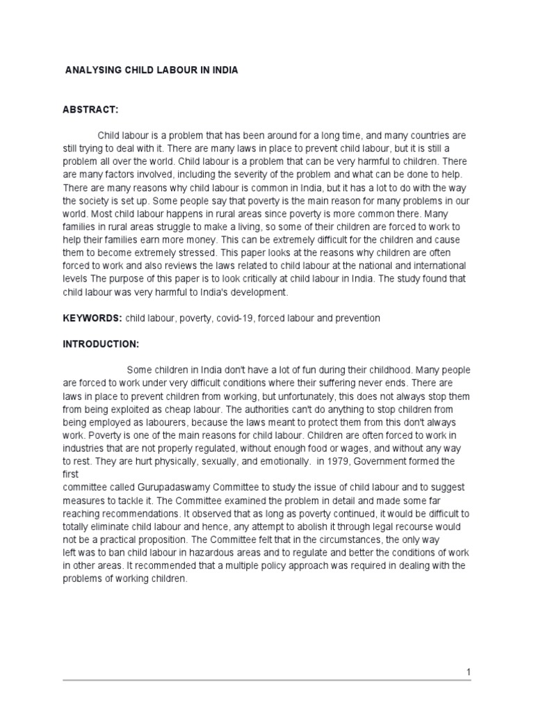 Child Labour Analysis in India | PDF | Child Labour | Labour Economics