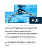 Benefits of Swimming, Tennis & Arnis