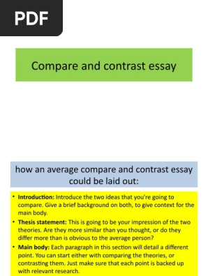 Compare and Contrast Essay