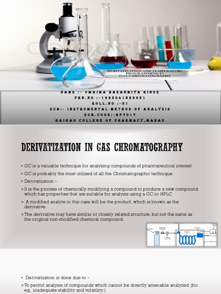 Derivatization AND TEMPERATURE Prog in Gas Chromatography PDF
