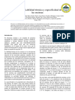 Labilidad Térmica y Especificidad de Las Enzimas