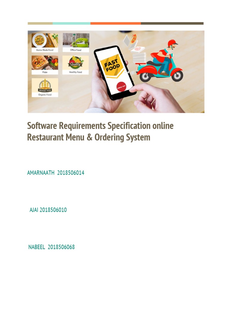 SRS For Online Food Delivery PDF | PDF | Use Case | User Interface, image size:768x1024