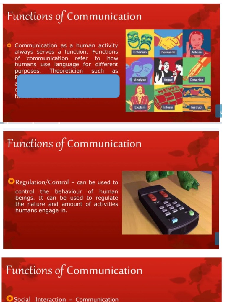 Functions of Communication | PDF | Communication | Nonverbal Communication