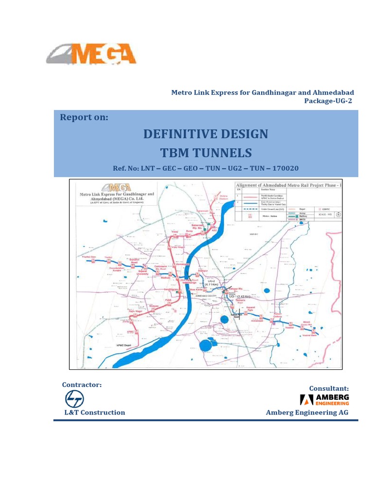 TBM Tunnels Design Report for MEGA | PDF | Stress (Mechanics) | Tunnel