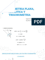 Geometría plana, trigonometría y funciones trigonométricas