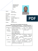 Sample CV