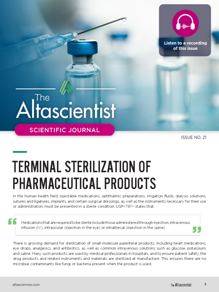 Terminal Sterilization of Pharmaceutical Products PDF Sterilization