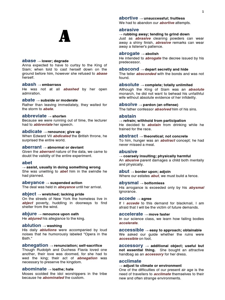 Vocabulary Development: Key Terms | PDF | Asceticism