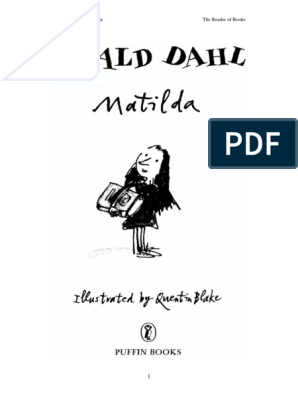 Matilda - Roald Dahl (Original), PDF, English Language Books