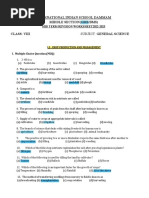 General Science Worksheet (Answerkey)