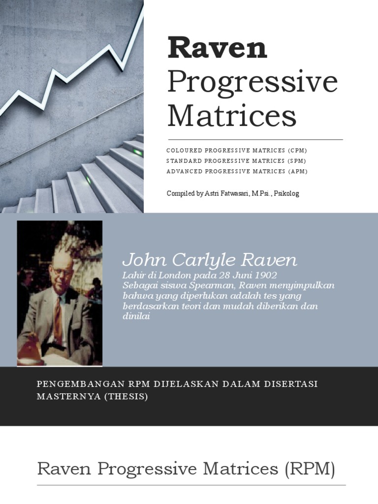 Raven Progressive Matrices RPM (CPM, SPM, APM) | PDF