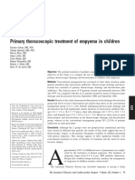 Primary Thoracoscopic Treatment of Empyema in Children: General Thoracic Surgery