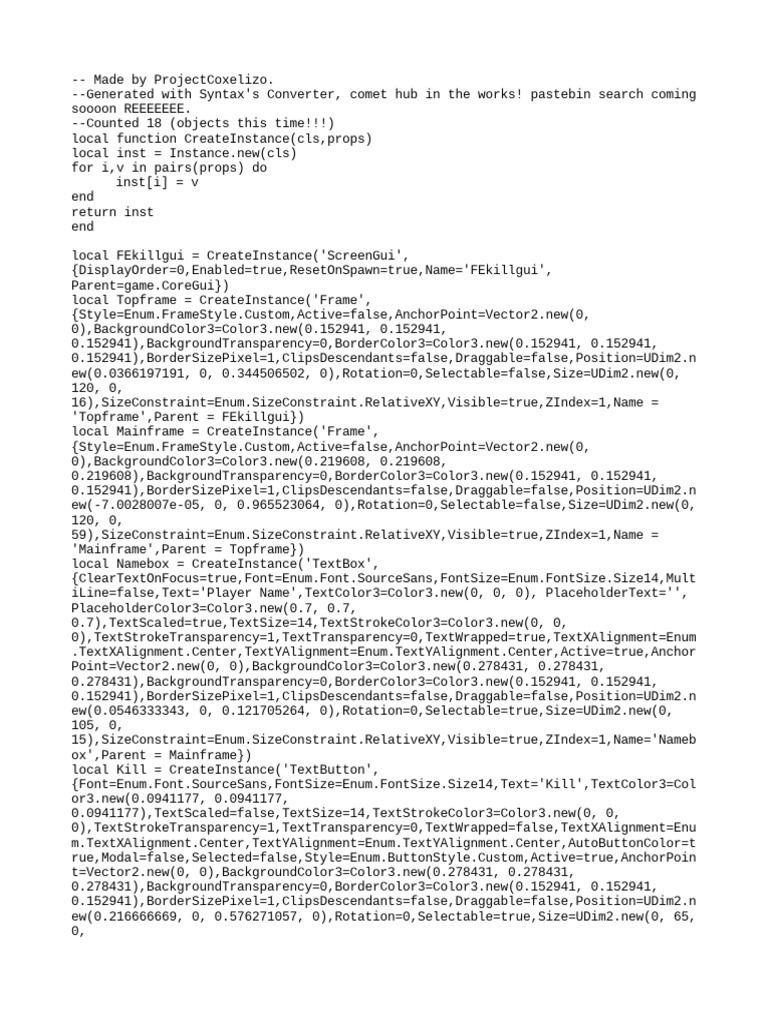 Roblox fe kill gui script 2019 pdf