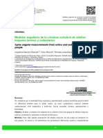 Medidas Angulares de La Columna Vertebral de Adultos Mayores Activos y Sedentarios