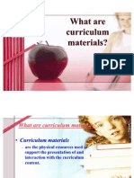 Preparation of Curriculum Materials July 2