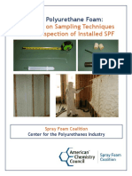 Guidance On Sampling Techniques For The Inspection of Installed Spray Polyurethane Foam