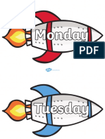 Days of The Week Rockets