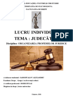 Obiectul Organizarea profesiilor juridice Tema aleasa Judecător  