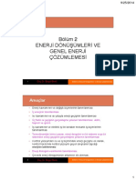 Termodinamik BÖLÜM - 2 - Enerji - Dönüşümleri - Ve - Genel - Enerji - Çözümlemesi