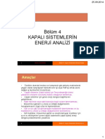 Termodinamik BÖLÜM - 4 - Kapalı - Sistemlerin - Enerji - Analizi