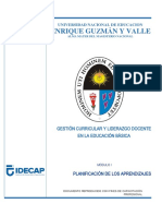 Planificación de Los Aprendizajes - Modulo 1