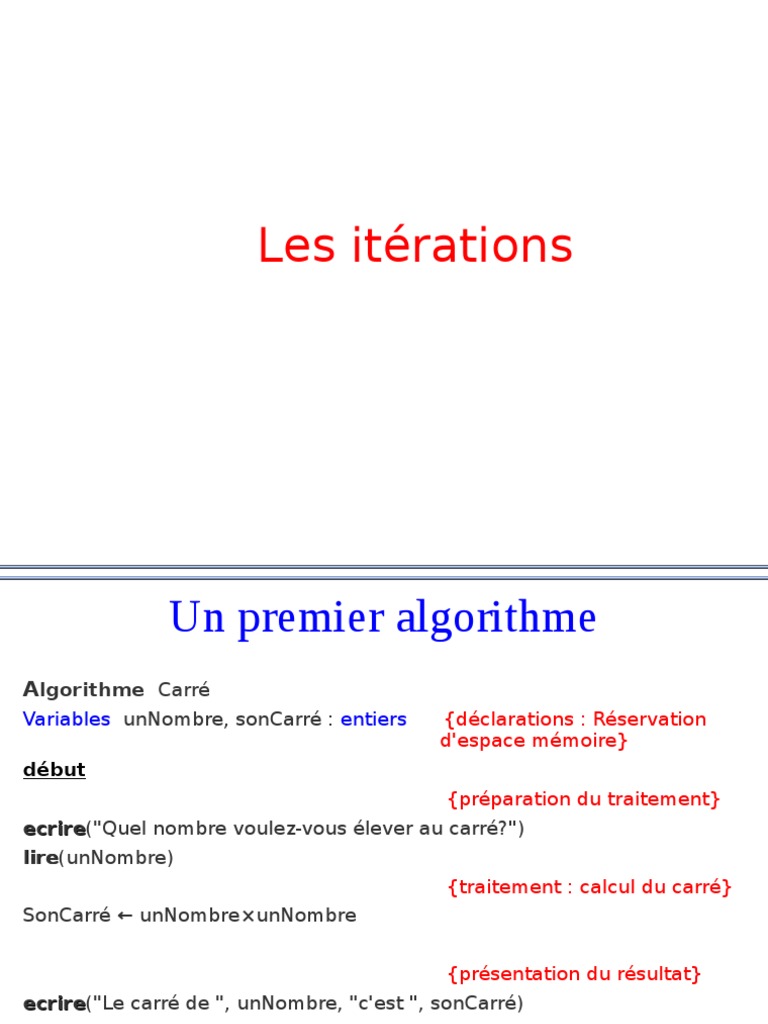 Algorithmes et Boucles en Programmation | PDF | Structure de contrôle ...