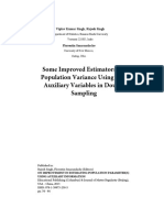 Some Improved Estimators For Population Variance Using Two Auxiliary Variables in Double Sampling