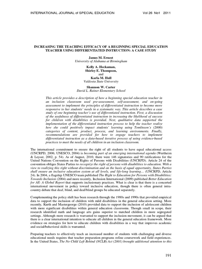 Enhancing Special Education with Differentiated Instruction | PDF ...