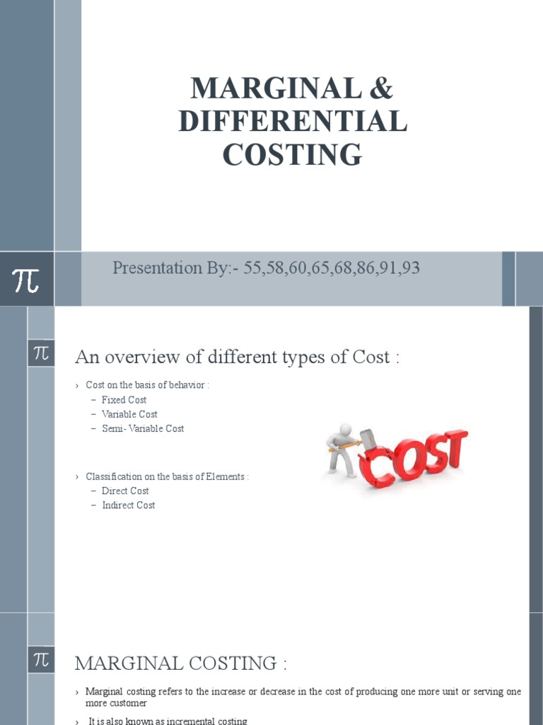 Marginal vs Differential Costing Explained | PDF | Management ...