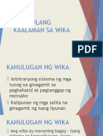 I. Panimulang Kaalaman Sa Wika