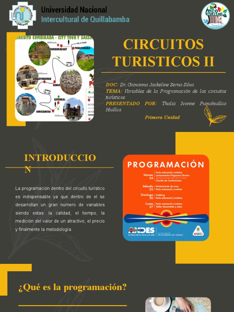 Variables de La Programación de Los Circuitos Turísticos | PDF ...