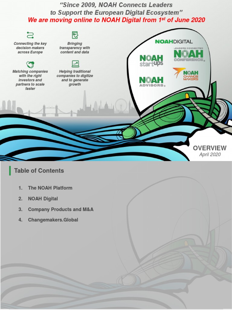 Noah Conference Overview Pdf Venture Capital Corporate Finance