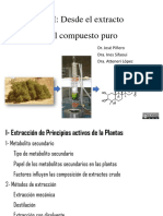 Extracción de metabolitos secundarios de plantas