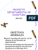 Presentación PROYECTO DEPARTAMENTAL DE ESCRITURA