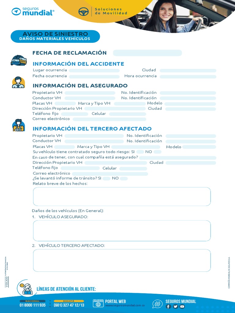 Informe de Siniestro Vehicular | PDF | Póliza de seguros | Seguro