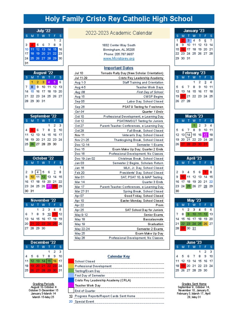 2022-2023 Academic Calendar (Updated) | PDF | Academic Term | Student