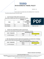 Revision of Domestic Travel Policy (Only For Payroll)