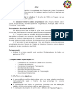 CPLP-Comunidade Dos Países de Língua Portuguesa