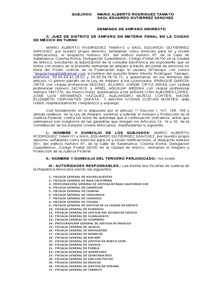 Amparo Indirecto por Orden de Aprehensión | PDF | Derecho