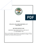 Belize Finance and Audit Act Summary