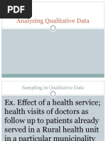 Analyzing Qualitative Data