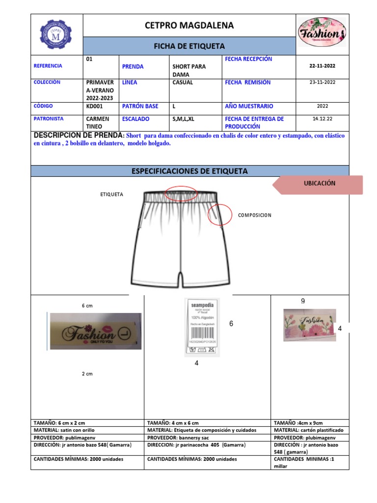 2.ficha Tecnica de Etiqueta Casaca PDF