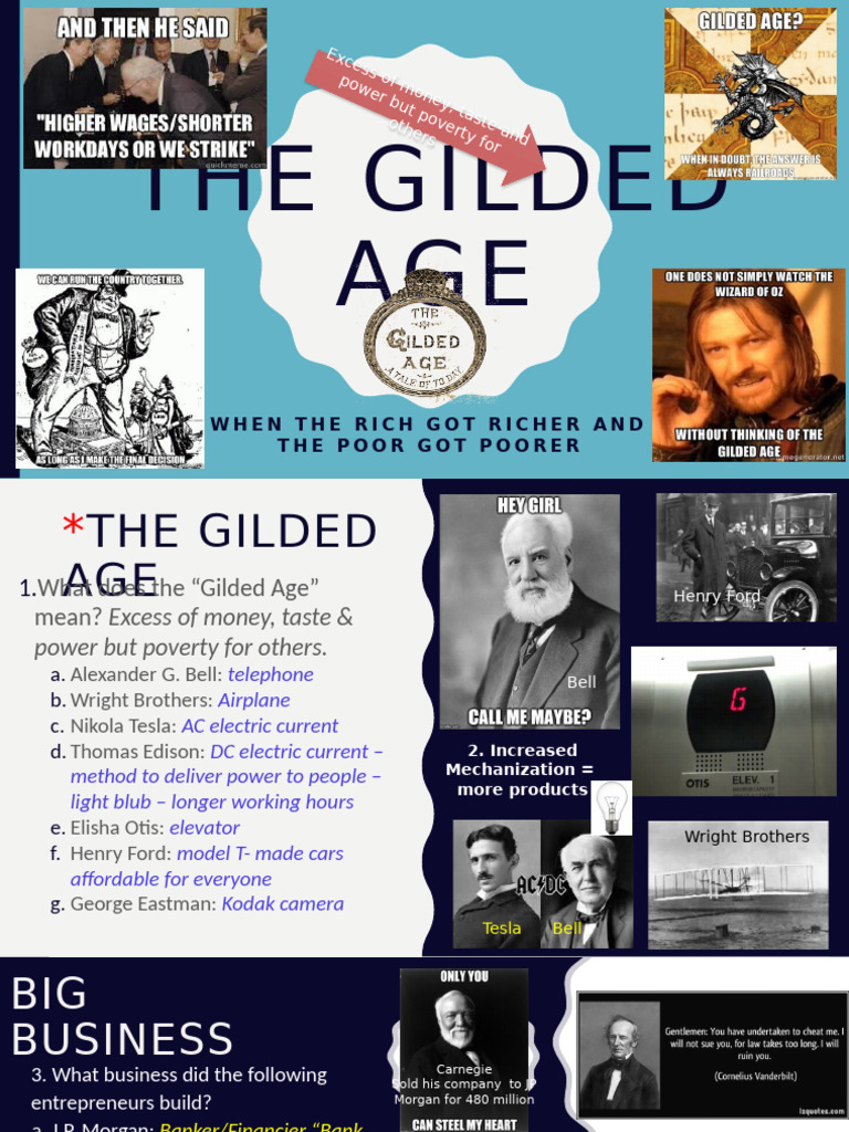Unit 2 US History Review and Study (Gilded Age) PDF People's Party