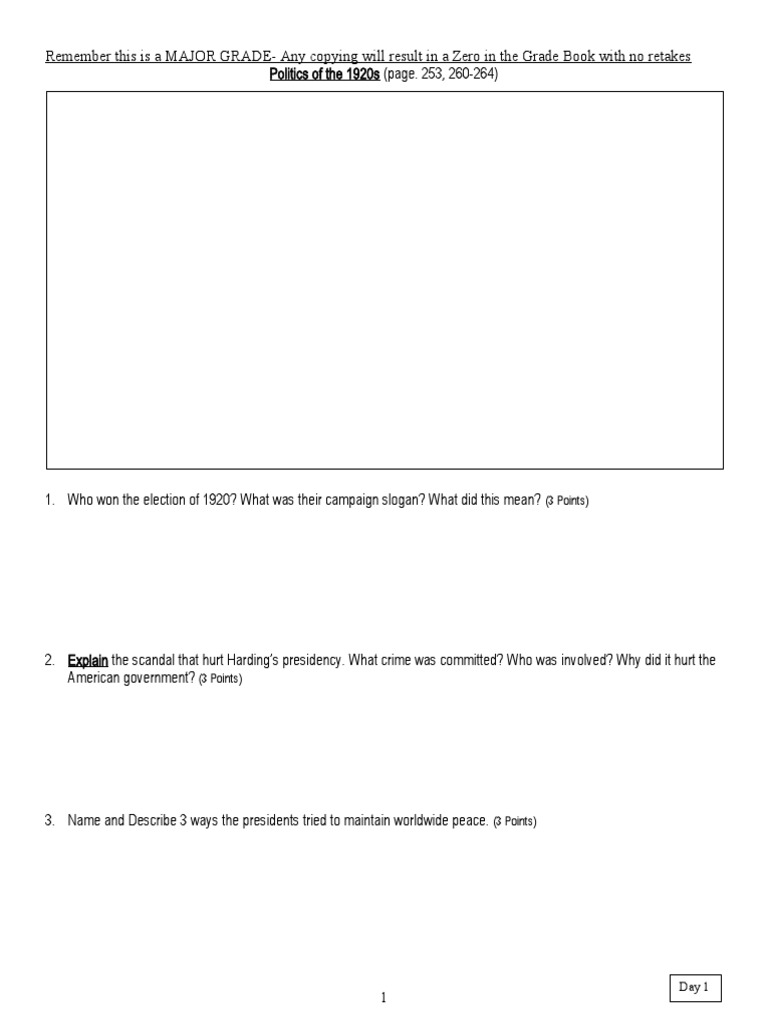 Progressive Era Worksheet Overview | PDF | Economies