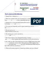 Natural Gas Engineering Assignment