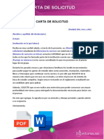 Carta de Solicitud Tabajo Word