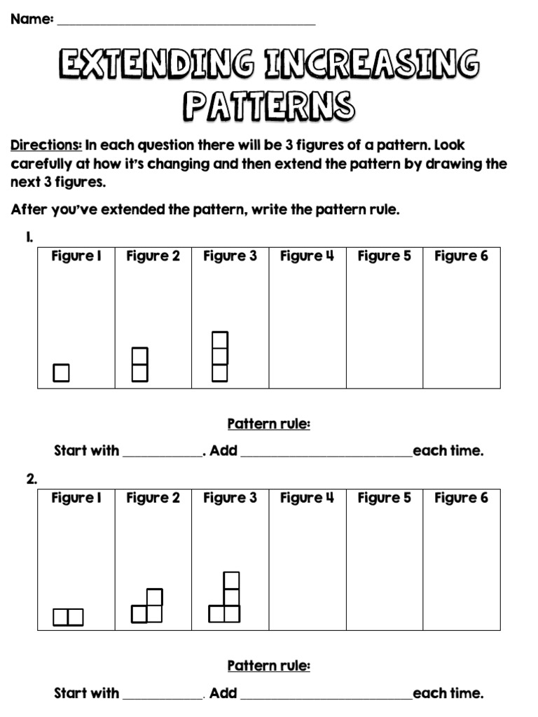 Increasing Patterns | PDF