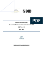 Análisis SIS.PRO.BID gestión proyectos BID