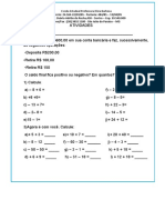 Atividade  de matemática