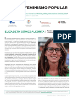 Feminismo Popular. Elizabeth Gómez Alcorta. Página 12